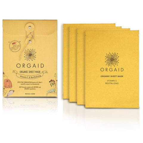 ORGAID Vitamin C & Revitalizing Organic Sheet Mask 維他命C醒膚有機面膜 [4pcs] - MINT Organics