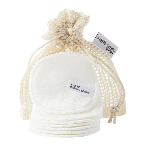 Evolve Bamboo Reusable Makeup Remover Pads 竹纖維卸妝棉 [7pcs]