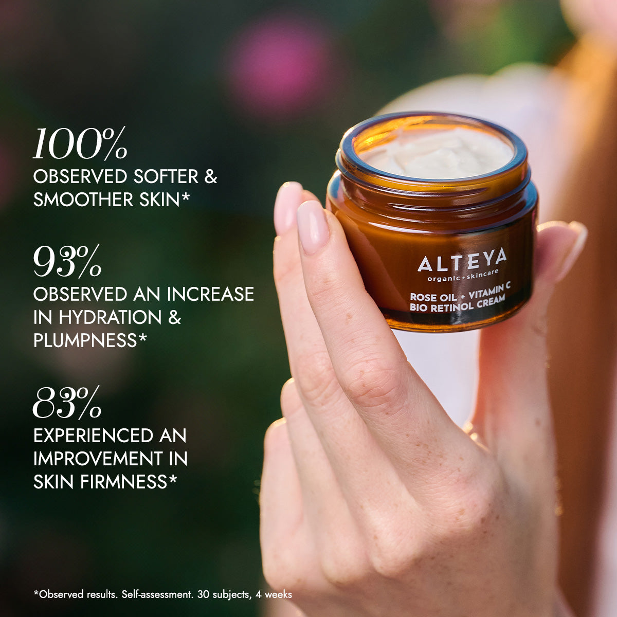 ALTEYA Organic Rose Oil + Vitamin C Bio Retinol Cream 有機玫瑰彩虹藻抗老去黃面霜 [50ml]