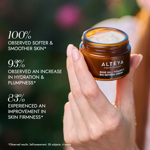 ALTEYA Organic Rose Oil + Vitamin C Bio Retinol Cream 有機玫瑰彩虹藻抗老去黃面霜[50ml]