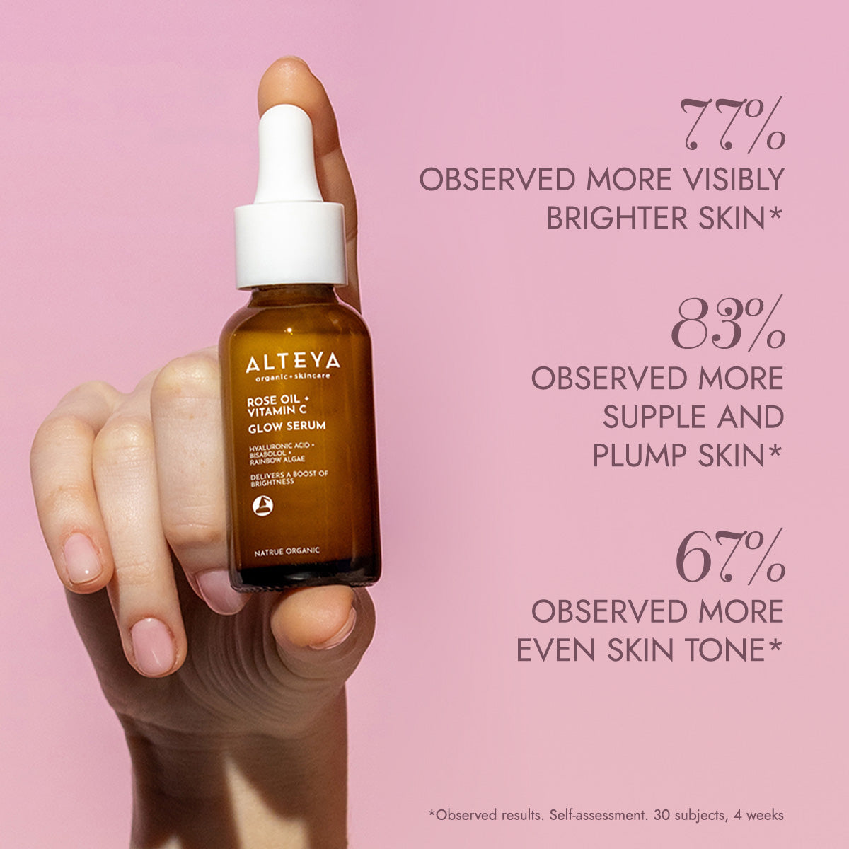 ALTEYA Organic Rose Oil + Vitamin C Glow Serum 有機玫瑰彩虹藻透光亮肌精華 [30ml]