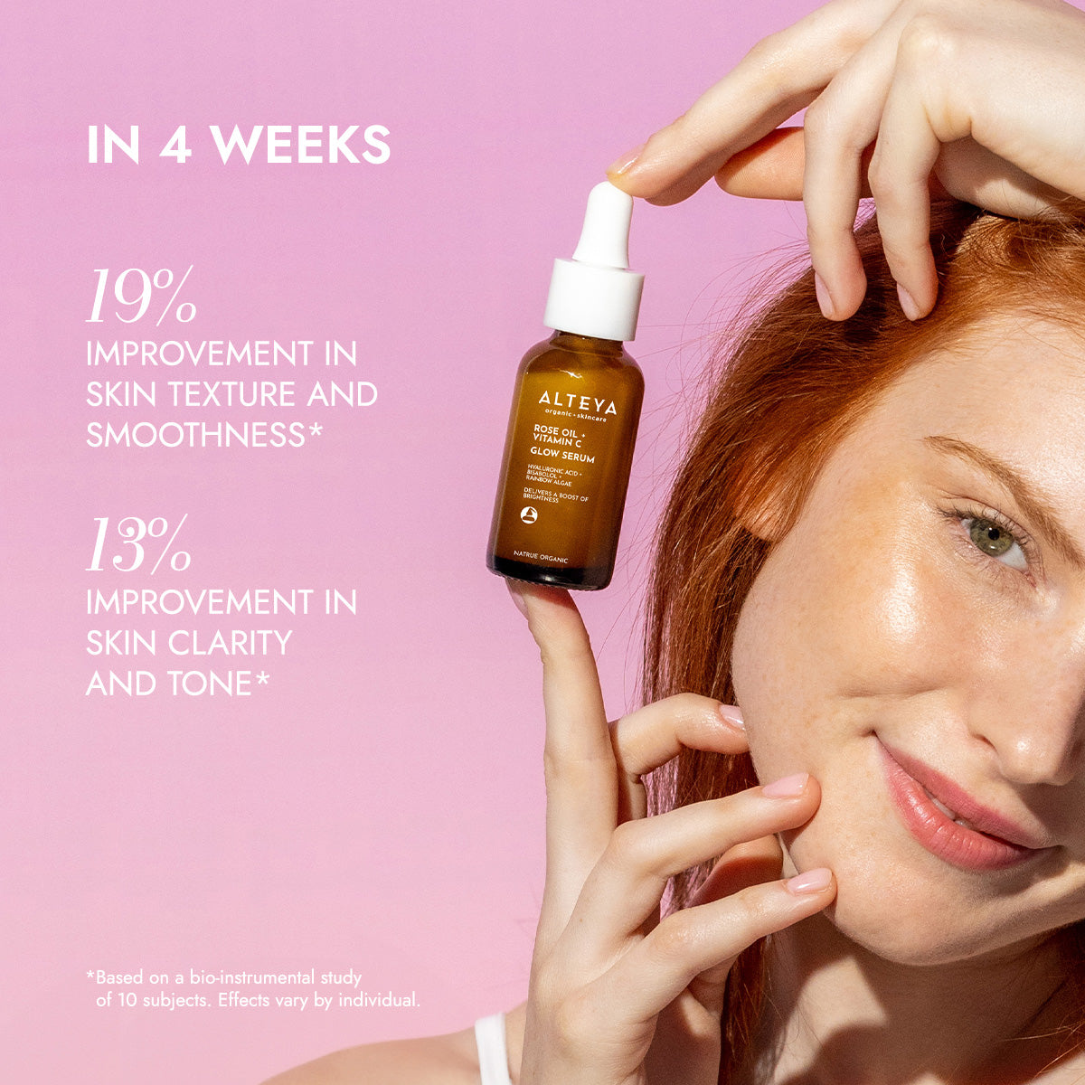 ALTEYA Organic Rose Oil + Vitamin C Glow Serum 有機玫瑰彩虹藻透光亮肌精華 [30ml]