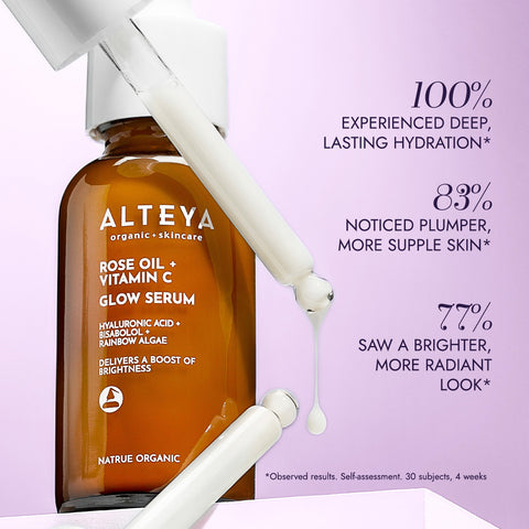 ALTEYA Organic Rose Oil + Vitamin C Glow Serum 有機玫瑰彩虹藻透光亮肌精華 [30ml]