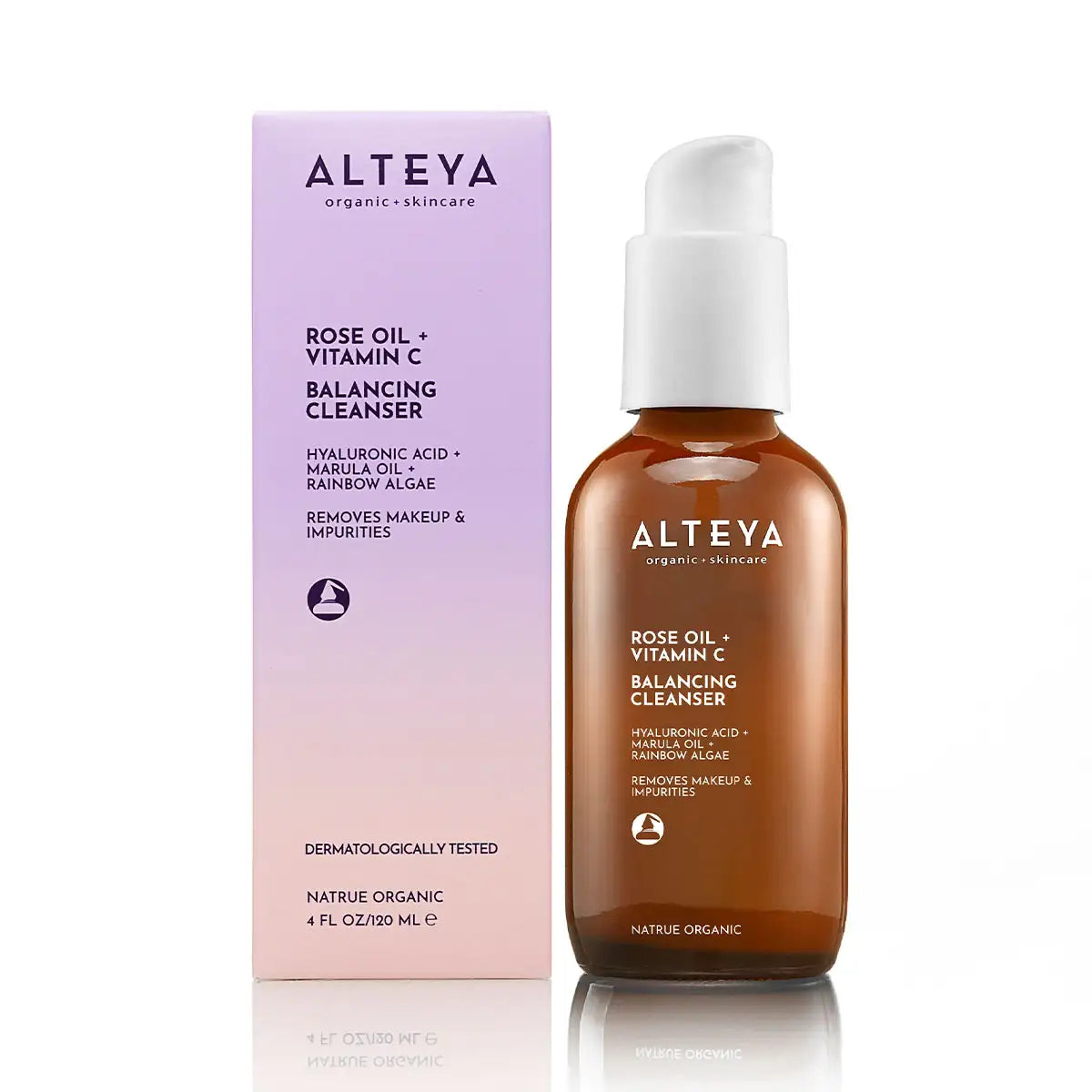 ALTEYA Organic Rose Oil + Vitamin C Balancing Cleanser 有機玫瑰彩虹藻水潤潔面乳 [120ml]