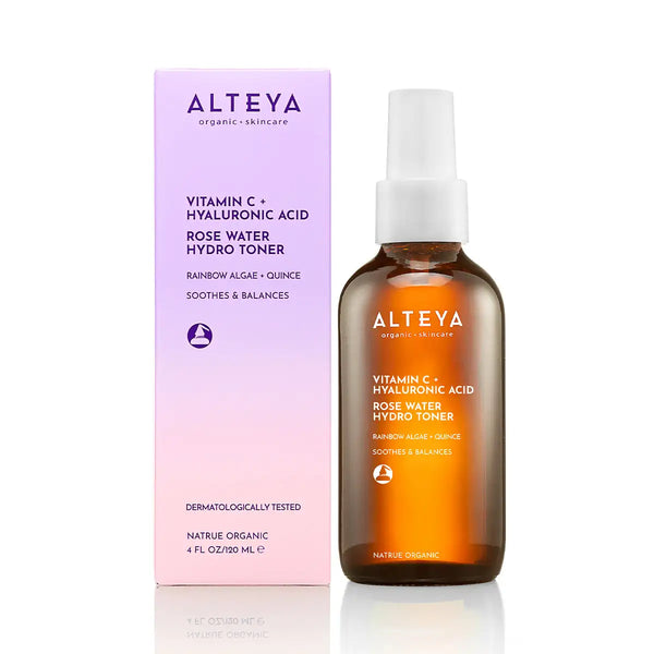 ALTEYA Organic Vitamin C + Hyaluronic Acid Rose Water Hydro Toner 有機玫瑰彩虹藻保濕爽膚水[120ml]