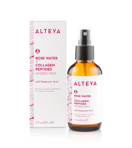 ALTEYA Rose Water + Collagen Peptides Hydro Mist 有機膠原勝肽玫瑰花水 [120ml] - MINT Organics