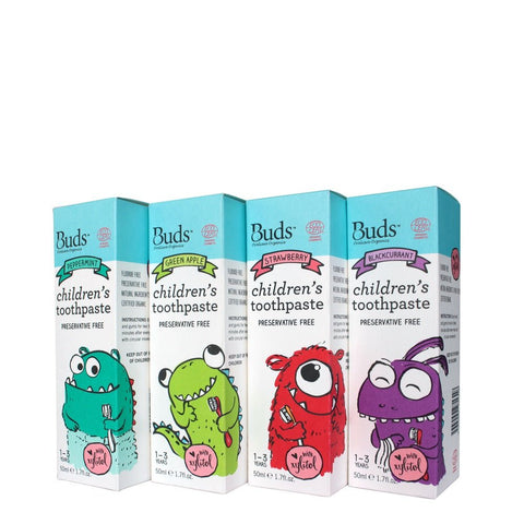 BUDS Children's Toothpaste with Xylitol 有機幼兒牙膏 (1-3歲) [50ml] - MINT Organics