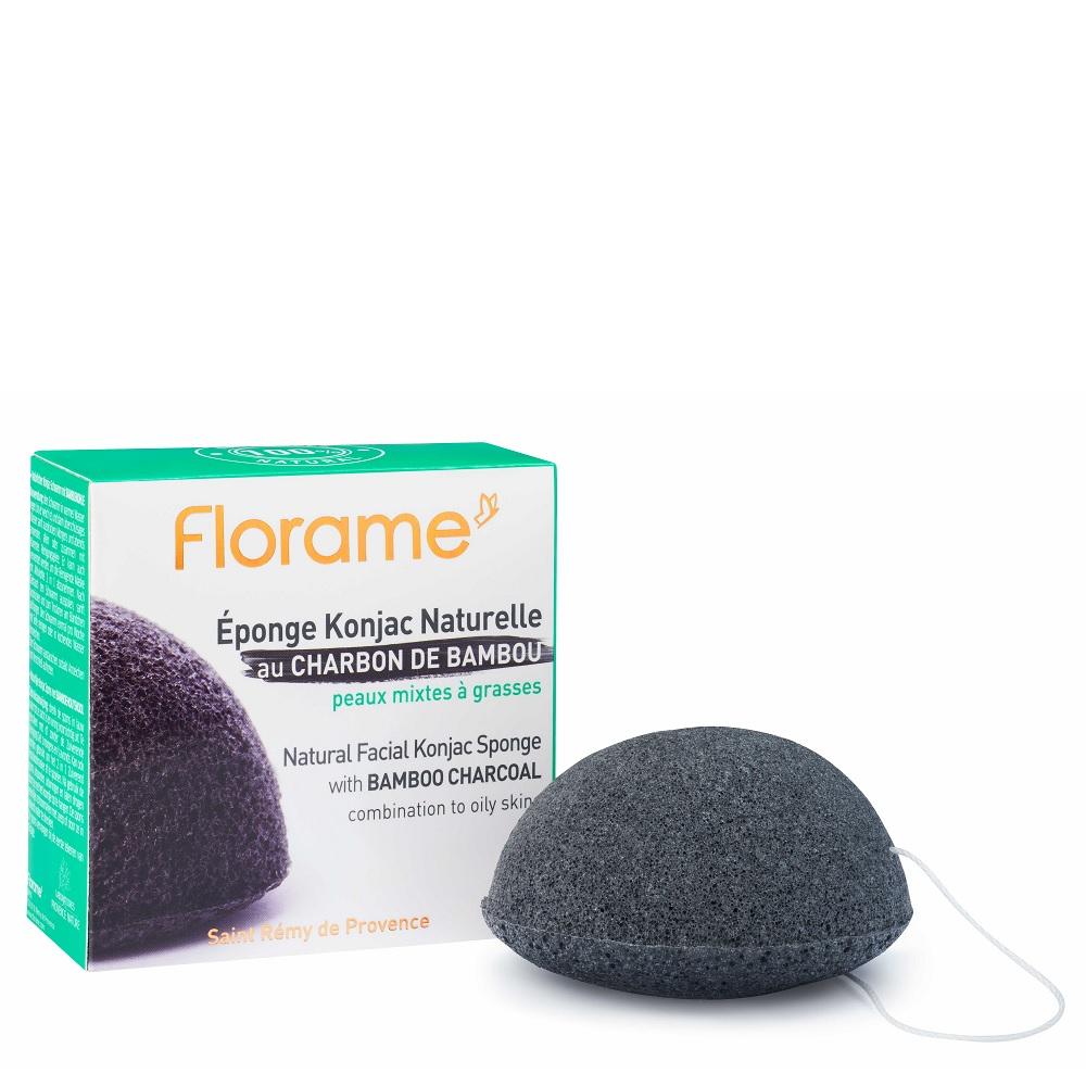 FLORAME Natural Facial Konjac Sponge 天然竹炭魔芋潔面海綿 - MINT Organics