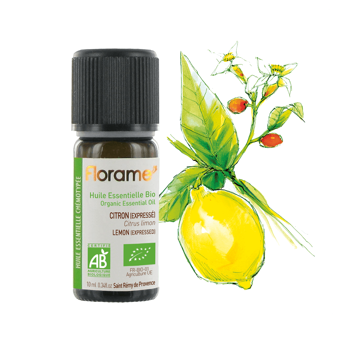 FLORAME Organic Essential Oil - Lemon (Expressed) 有機檸檬精油 [10ml] - MINT Organics