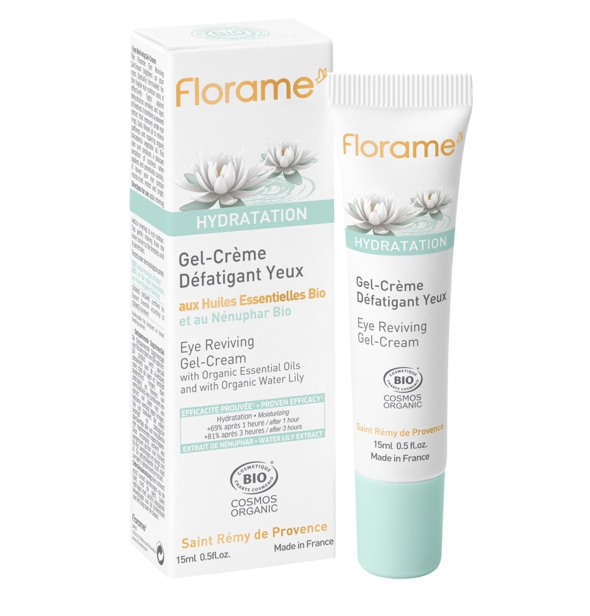 FLORAME Organic Eye Reviving Gel Cream 有機睡蓮極緻保濕眼部啫喱 [15ml] - MINT Organics