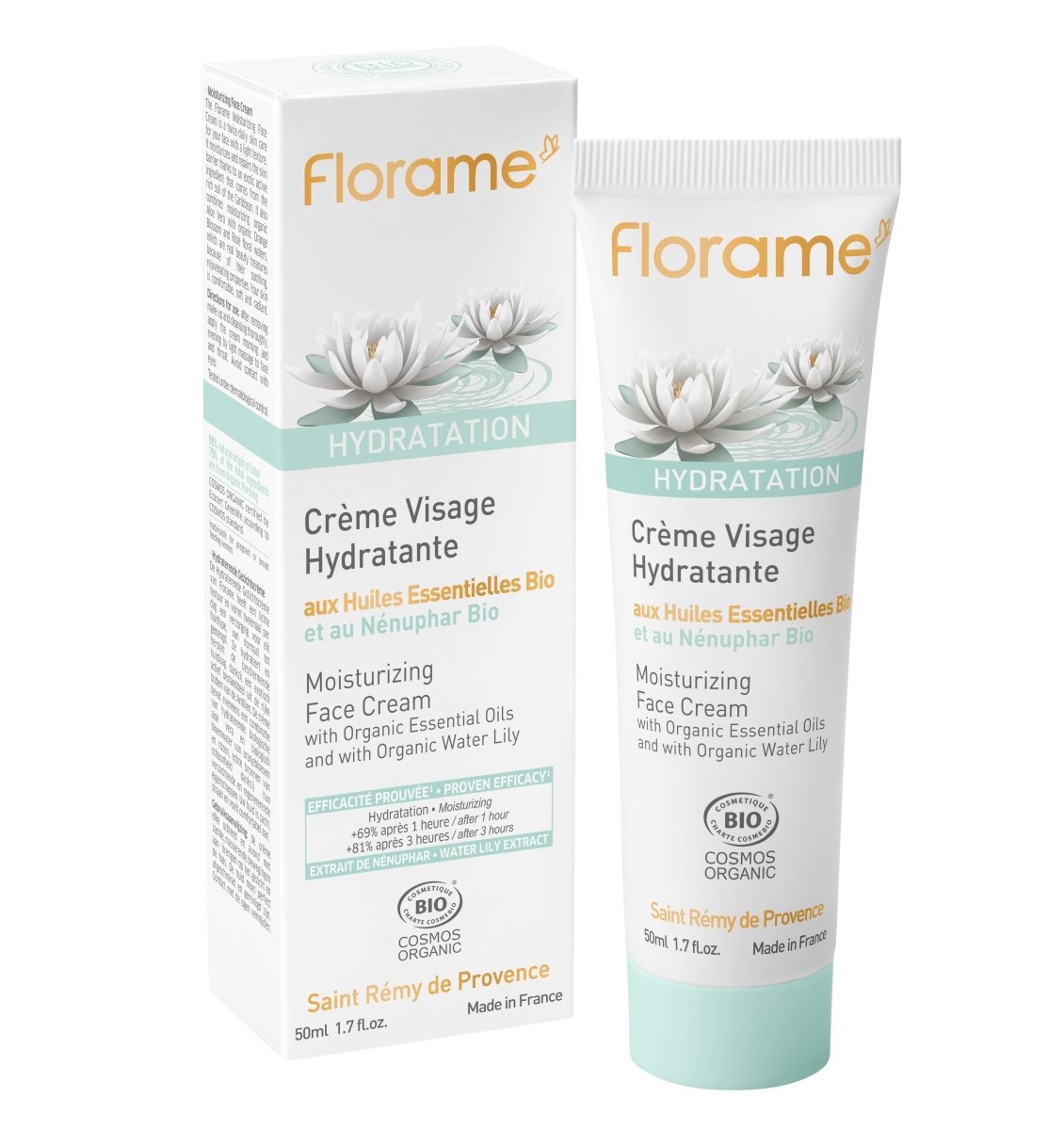 FLORAME Organic Moisturizing Face Cream 有機睡蓮極緻保濕面霜 [50ml] - MINT Organics