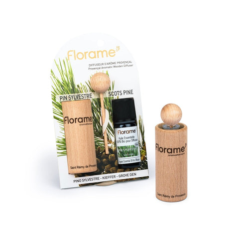 FLORAME Provencal Wooden Diffuser 普羅旺斯香薰精油小木瓶 - Organic Scots Pine 蘇格蘭松樹 - MINT Organics