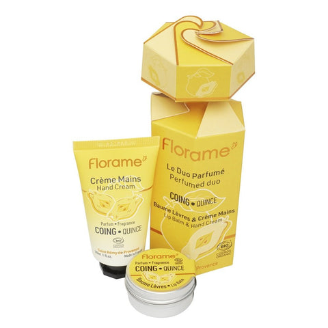 FLORAME Quince Hand & Lip Duo Set 【限量版】榅桲果潤手霜及潤唇蜜套裝 - MINT Organics