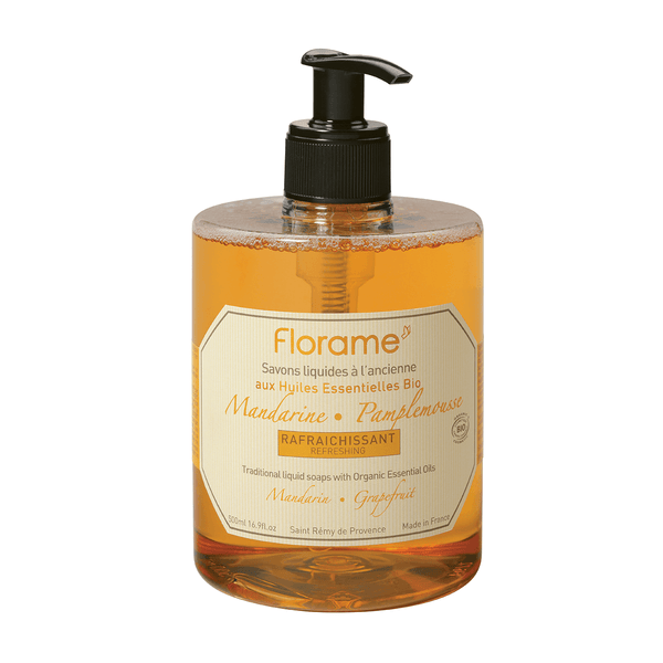 FLORAME Traditional Liquid Soap - Mandarin & Grapefruit 傳統有機肥皂液 (柑橘及西柚) [500ml] - MINT Organics