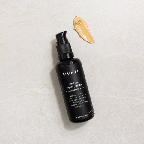 MUKTI Tinted Moisturiser With Sunscreen SPF 15 [50ml] - MINT Organics