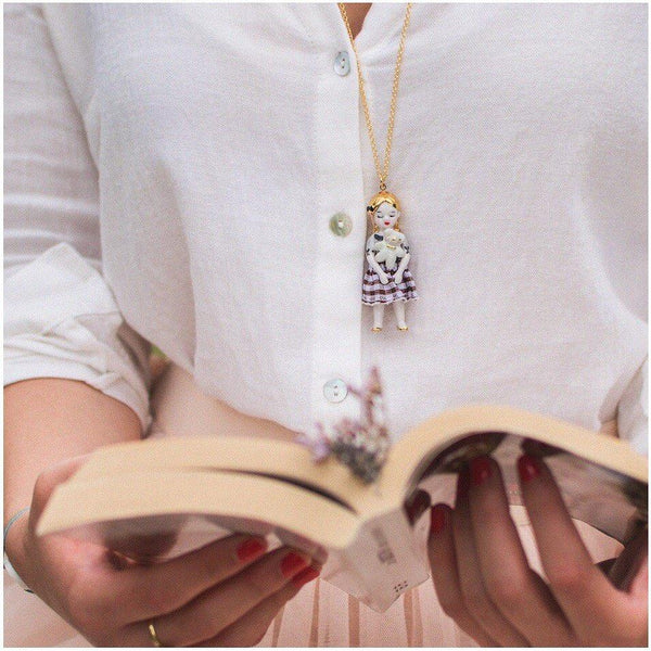 NATACHA PLANO Porcelain Doll Necklace: Blondie - MINT Organics