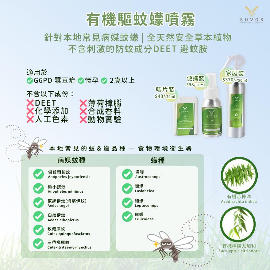 SOVOS Bioactive Insect Repellent 有機驅蚊蠓噴霧 - MINT Organics